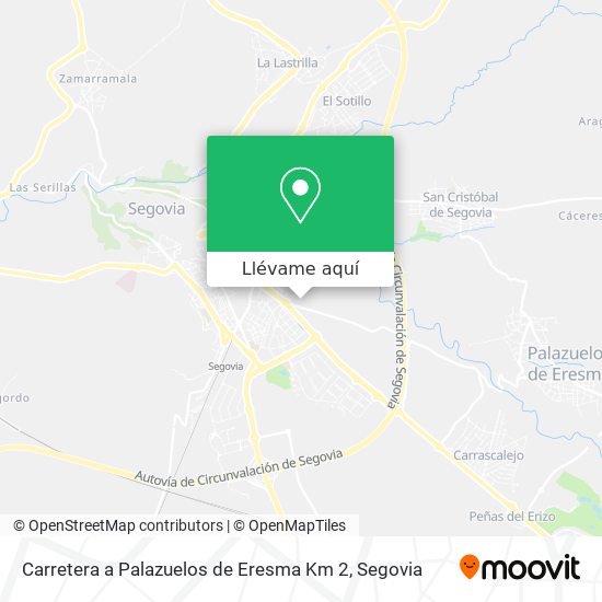 Mapa Carretera a Palazuelos de Eresma Km 2