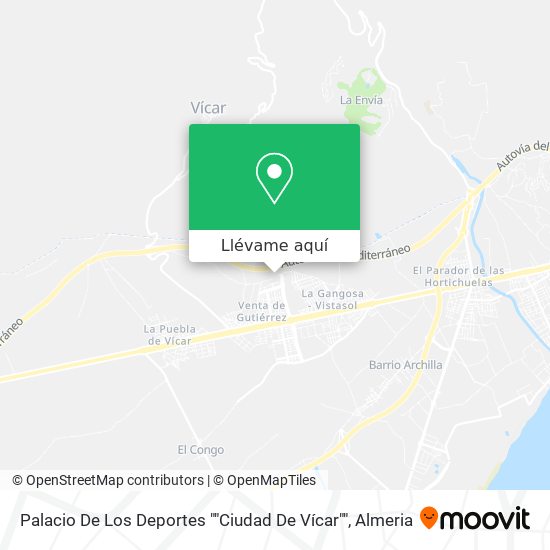 Mapa Palacio De Los Deportes ""Ciudad De Vícar""