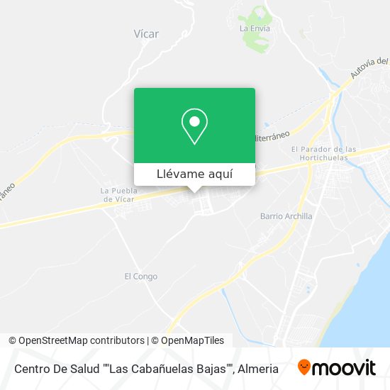 Mapa Centro De Salud ""Las Cabañuelas Bajas""