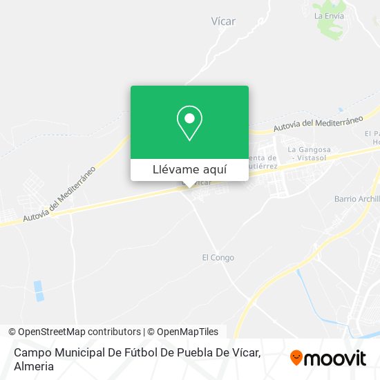 Mapa Campo Municipal De Fútbol De Puebla De Vícar