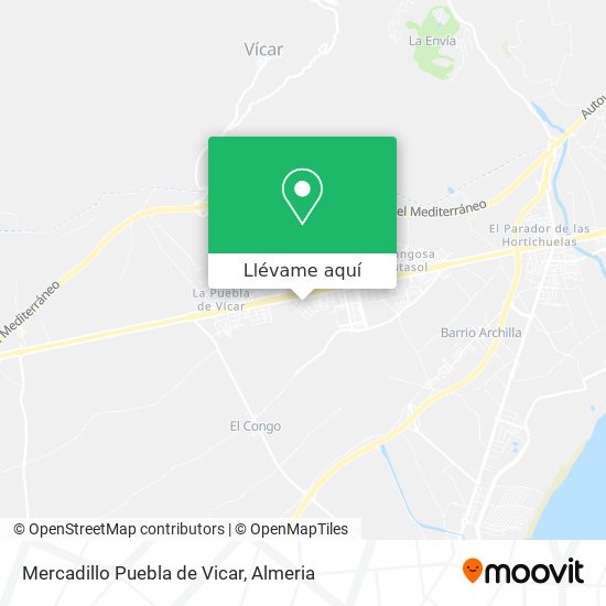 Mapa Mercadillo Puebla de Vicar