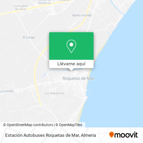 Mapa Estación Autobuses Roquetas de Mar