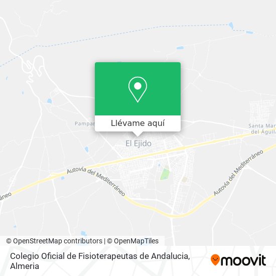 Mapa Colegio Oficial de Fisioterapeutas de Andalucia