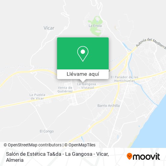Mapa Salón de Estética Ta&da - La Gangosa - Vícar