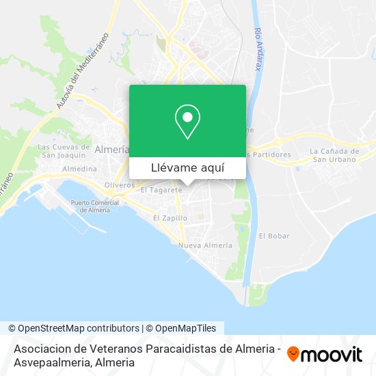 Mapa Asociacion de Veteranos Paracaidistas de Almeria - Asvepaalmeria