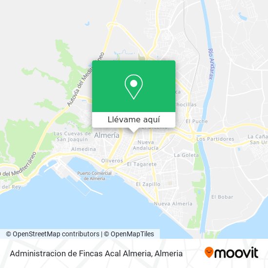Mapa Administracion de Fincas Acal Almeria