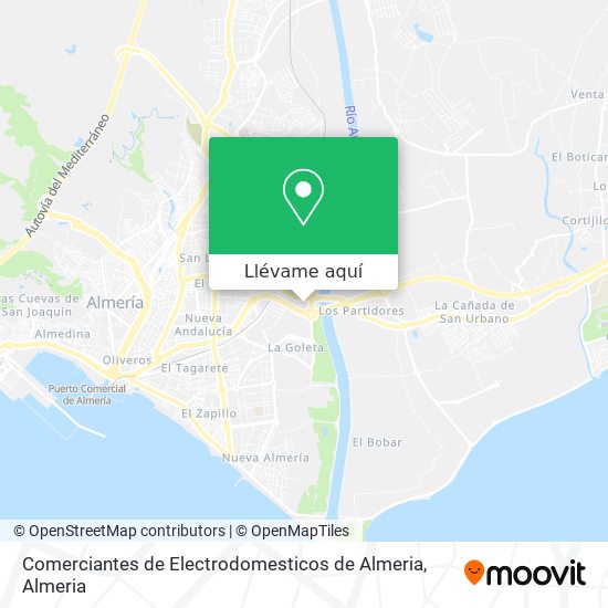 Mapa Comerciantes de Electrodomesticos de Almeria