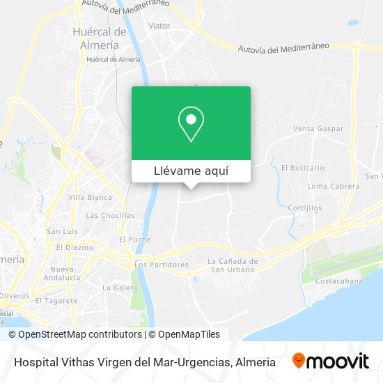 Mapa Hospital Vithas Virgen del Mar-Urgencias