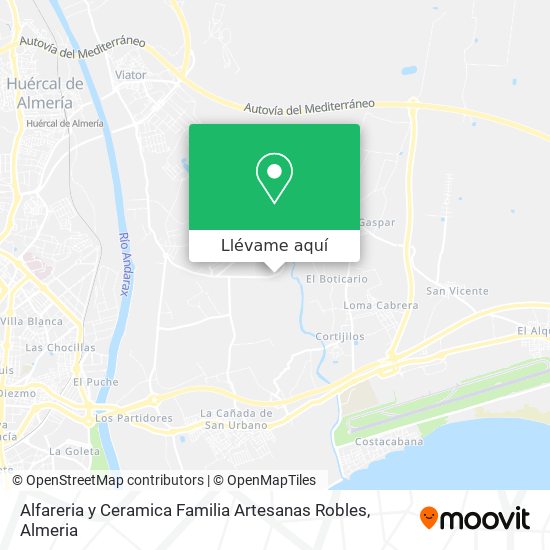 Mapa Alfareria y Ceramica Familia Artesanas Robles
