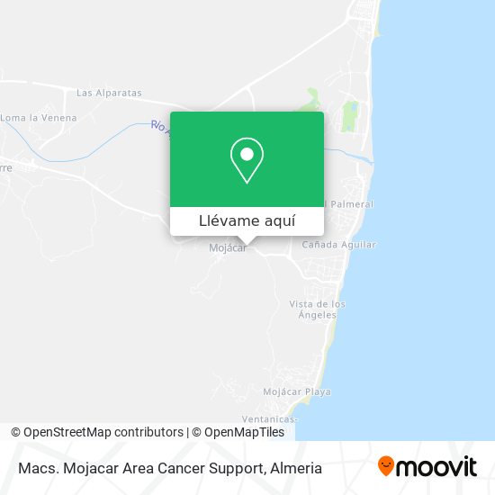 Mapa Macs. Mojacar Area Cancer Support