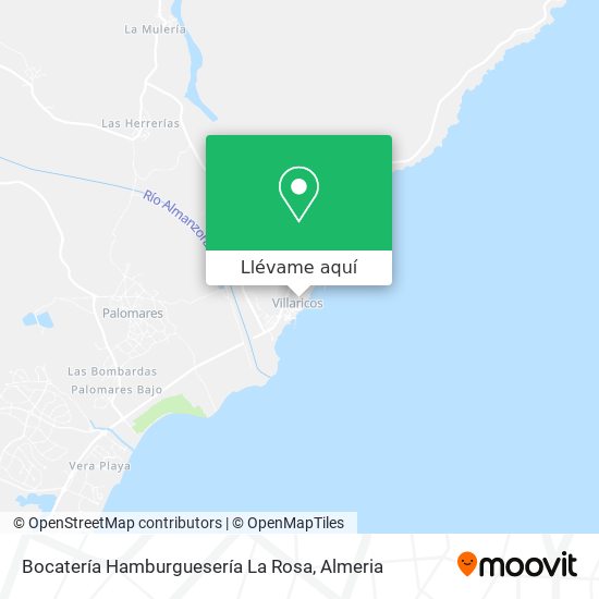 Mapa Bocatería Hamburguesería La Rosa