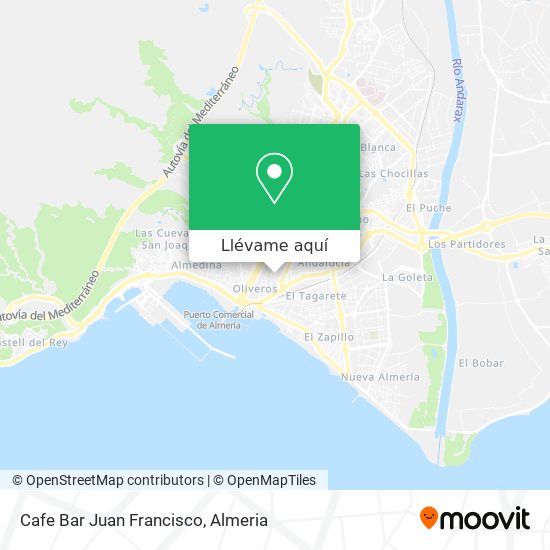 Mapa Cafe Bar Juan Francisco