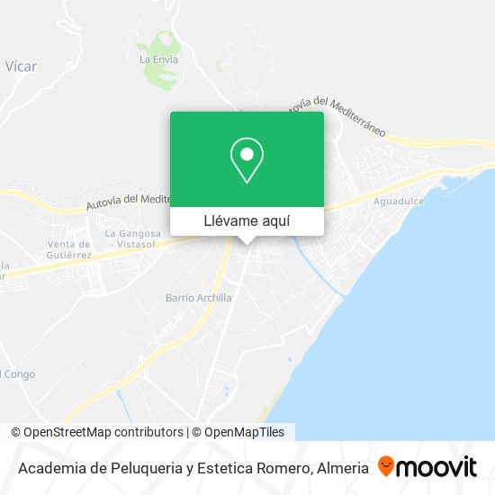 Mapa Academia de Peluqueria y Estetica Romero