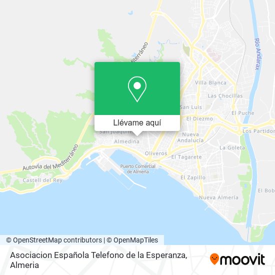 Mapa Asociacion Española Telefono de la Esperanza
