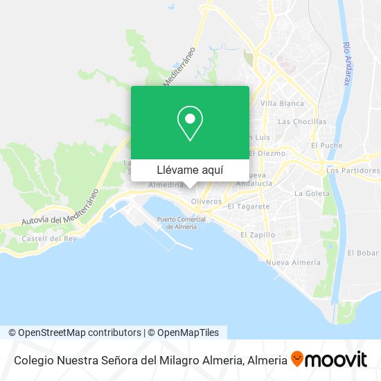 Mapa Colegio Nuestra Señora del Milagro Almeria