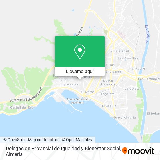 Mapa Delegacion Provincial de Igualdad y Bienestar Social