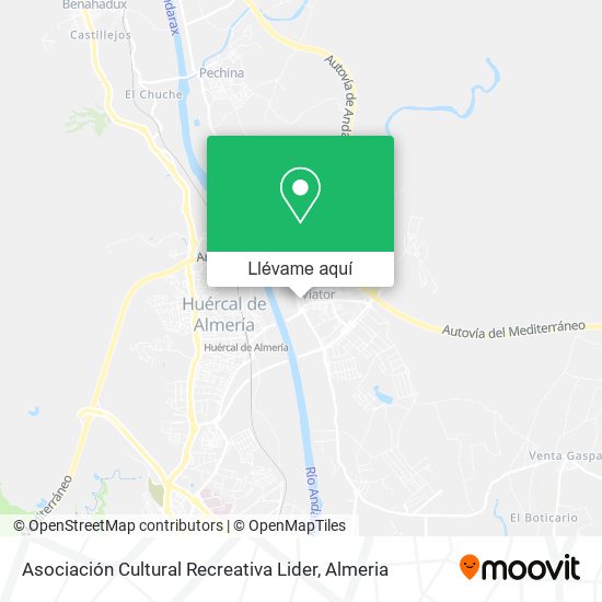 Mapa Asociación Cultural Recreativa Lider