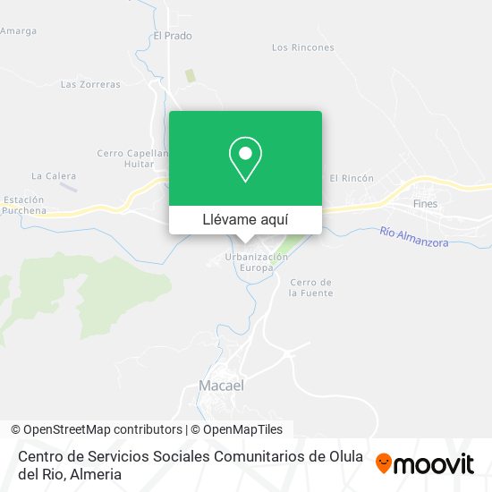 Mapa Centro de Servicios Sociales Comunitarios de Olula del Rio