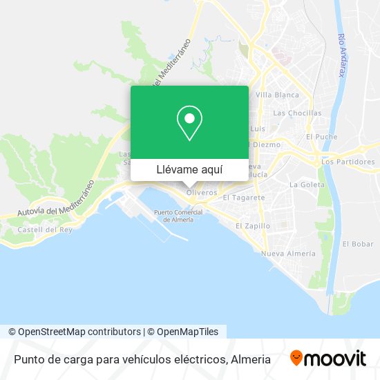 Mapa Punto de carga para vehículos eléctricos