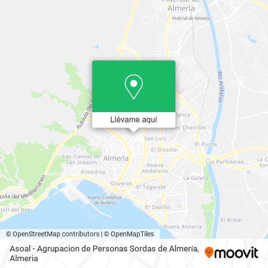 Mapa Asoal - Agrupacion de Personas Sordas de Almería