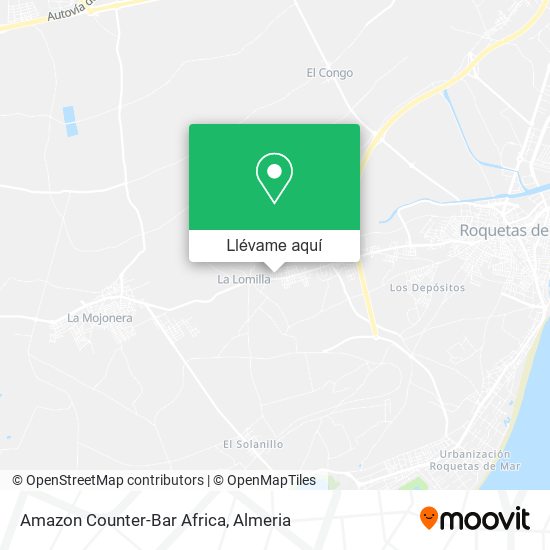 Mapa Amazon Counter-Bar Africa