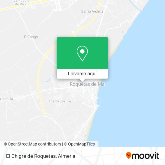 Mapa El Chigre de Roquetas