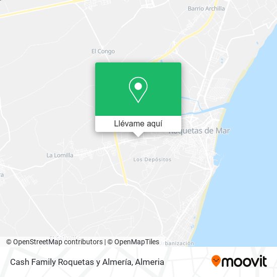 Mapa Cash Family Roquetas y Almería