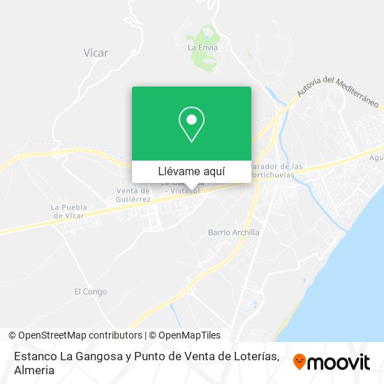 Mapa Estanco La Gangosa y Punto de Venta de Loterías