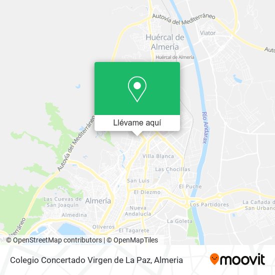 Mapa Colegio Concertado Virgen de La Paz