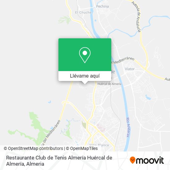 Mapa Restaurante Club de Tenis Almería Huércal de Almería