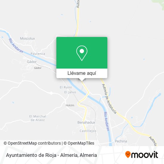 Mapa Ayuntamiento de Rioja - Almería