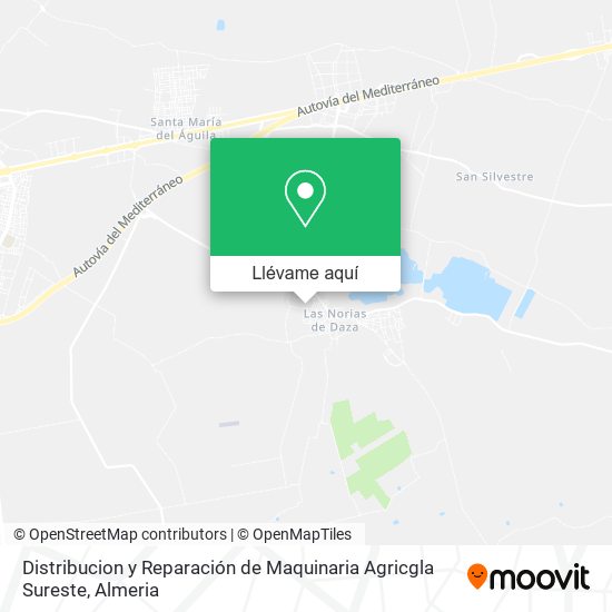 Mapa Distribucion y Reparación de Maquinaria Agricgla Sureste