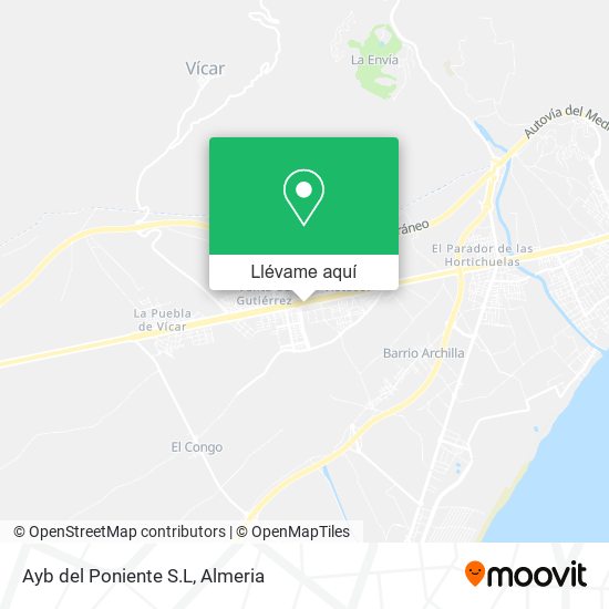 Mapa Ayb del Poniente S.L