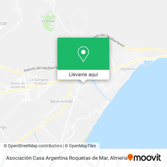 Mapa Asociación Casa Argentina Roquetas de Mar