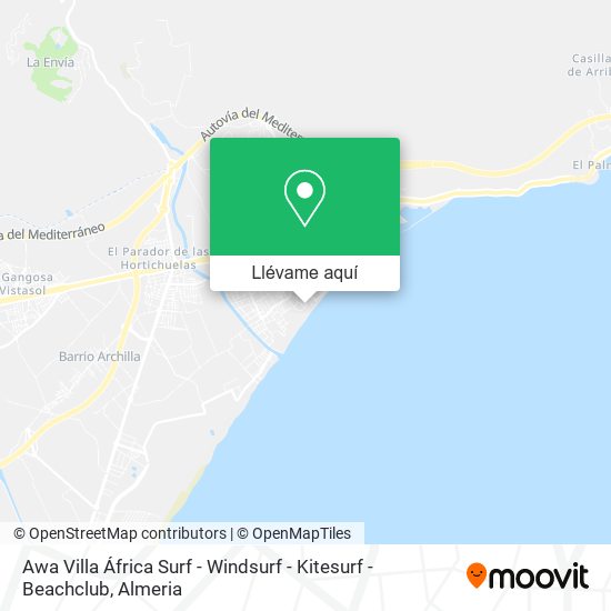 Mapa Awa Villa África Surf - Windsurf - Kitesurf - Beachclub