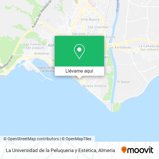 Mapa La Universidad de la Peluqueria y Estética