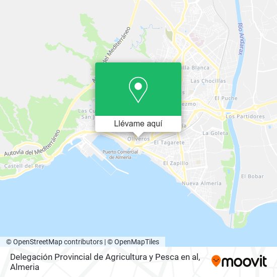 Mapa Delegación Provincial de Agricultura y Pesca en al