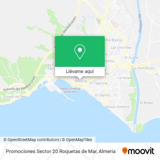 Mapa Promociones Sector 20 Roquetas de Mar