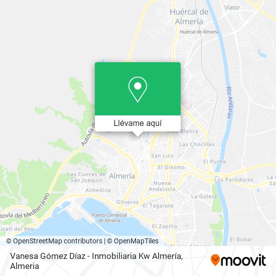 Mapa Vanesa Gómez Díaz - Inmobiliaria Kw Almería