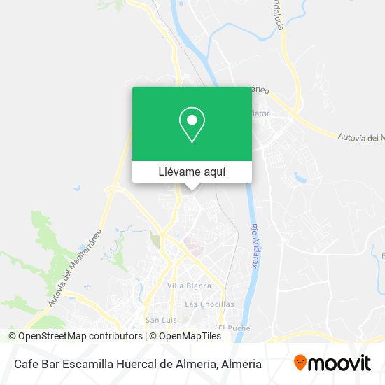 Mapa Cafe Bar Escamilla Huercal de Almería