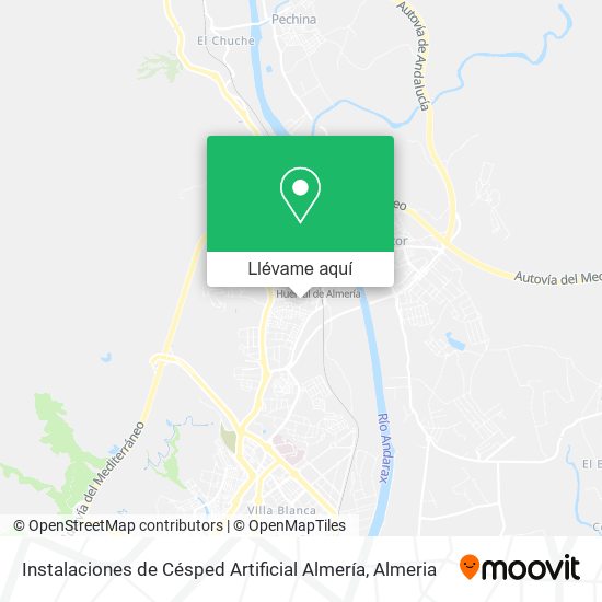 Mapa Instalaciones de Césped Artificial Almería