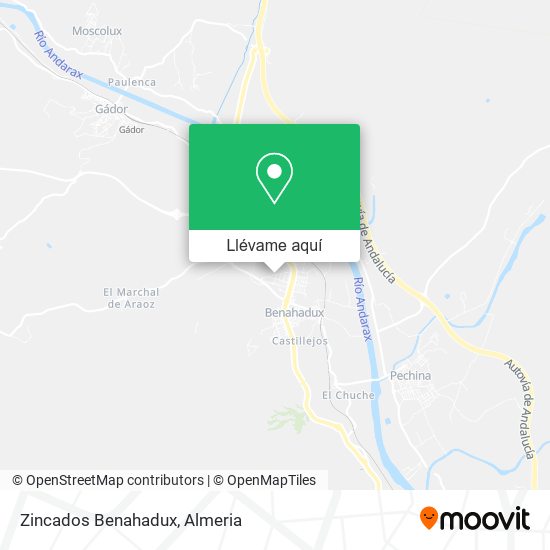 Mapa Zincados Benahadux