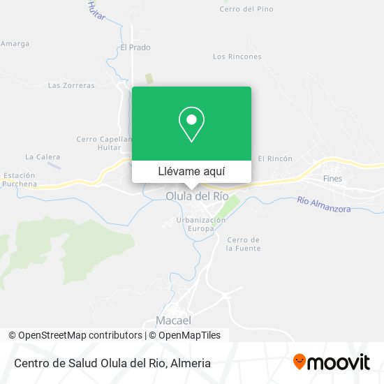 Mapa Centro de Salud Olula del Rio