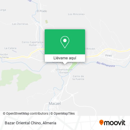 Mapa Bazar Oriental Chino