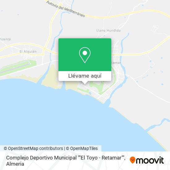 Mapa Complejo Deportivo Municipal ""El Toyo - Retamar""