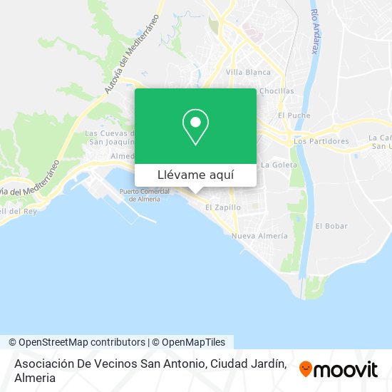 Mapa Asociación De Vecinos San Antonio, Ciudad Jardín