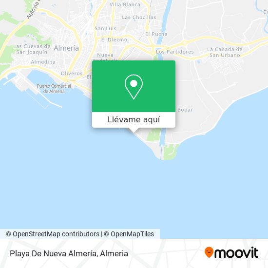 Mapa Playa De Nueva Almería