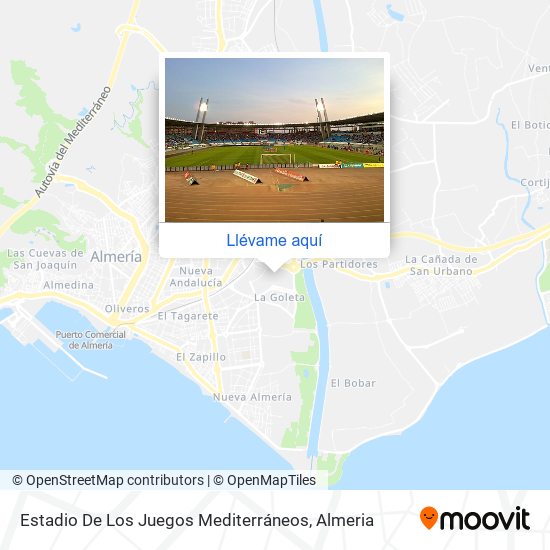 Mapa Estadio De Los Juegos Mediterráneos