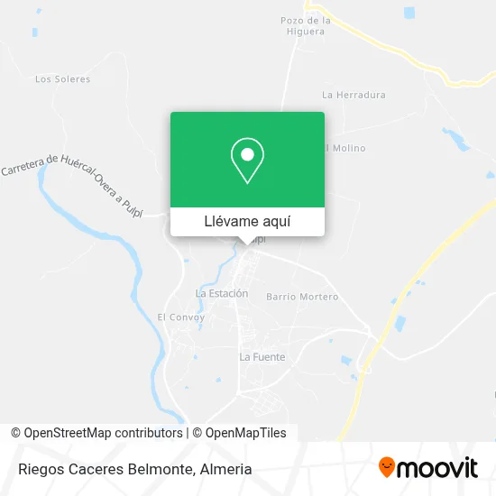 Mapa Riegos Caceres Belmonte