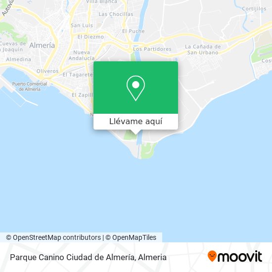 Mapa Parque Canino Ciudad de Almería